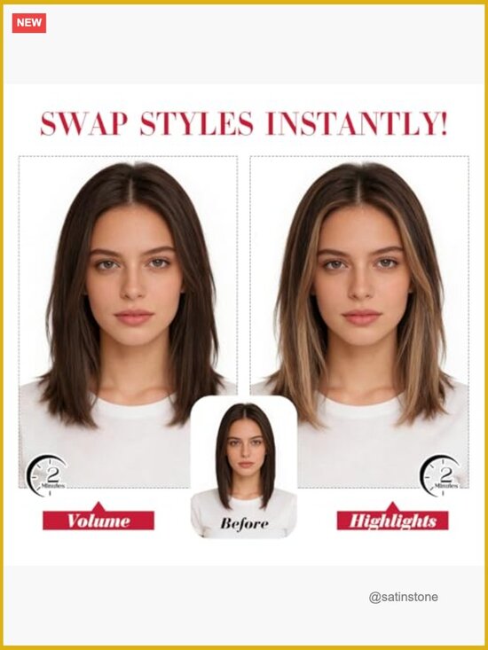 Short Clip In Hair Extensions Real Remy Human Hair 10 inch
